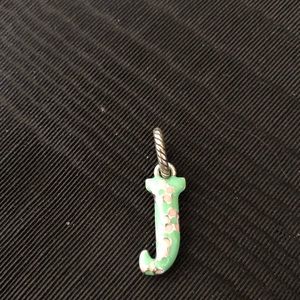 Brighton J enamel charm